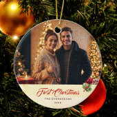 Décoration En Céramique Photo Hiver Moderne Aquarelle Premier Noël