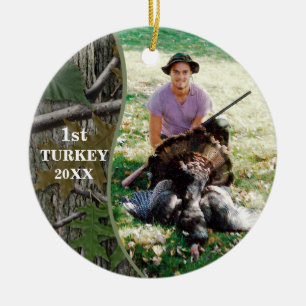 Décoration En Céramique Photo Hunter Woodland Camo Chasse