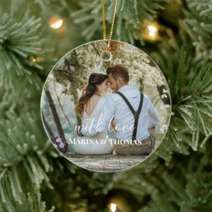 Décoration En Céramique Photo Mariage Personnalisée Avec Calligraphie Mode