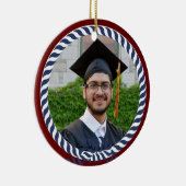 Décoration En Céramique Photo marine Bleu Bleu Blancs Graduation (Droite)