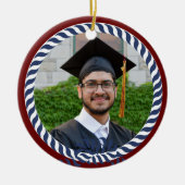 Décoration En Céramique Photo marine Bleu Bleu Blancs Graduation (Devant)