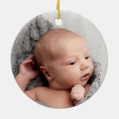 Décoration En Céramique Photo moderne Simple bébé First Christmas Tree (Dos)