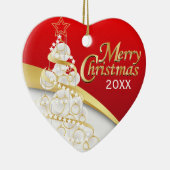 Décoration En Céramique Photo : Noël rouge, blanc et or | PERSONNALISER (Droite)