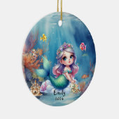 Décoration En Céramique Photo Océanique de sirène mignonne personnalisée (Droite)