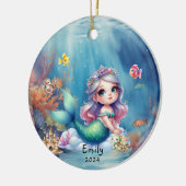 Décoration En Céramique Photo Océanique de sirène mignonne personnalisée (Gauche)