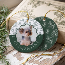 Photo personnalisé de chien chat élégant floral vi