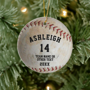 Décoration En Céramique Photo Personnalisée du softball Ball Player