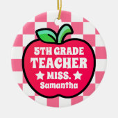 Décoration En Céramique Photo personnalisée d'un enseignant de cinquième a (Devant)