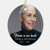 Décoration En Céramique Photo personnalisée Hommage commémoratif funéraire (Gauche)