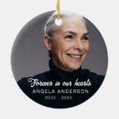 Décoration En Céramique Photo personnalisée Hommage commémoratif funéraire (Dos)