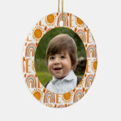 Décoration En Céramique Photo personnalisée "One" Arc en ciel et soleil (Droite)