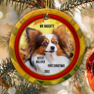 Décoration En Céramique Photo personnalisée Plaid Chien Chien Chien Chien 