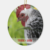 Décoration En Céramique Photo personnalisée Poulet de Poulet de Noël Arbre (Gauche)