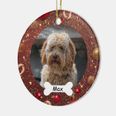 Décoration En Céramique Photo Red Gold Custom Pet Chien Chien Chien (Gauche)