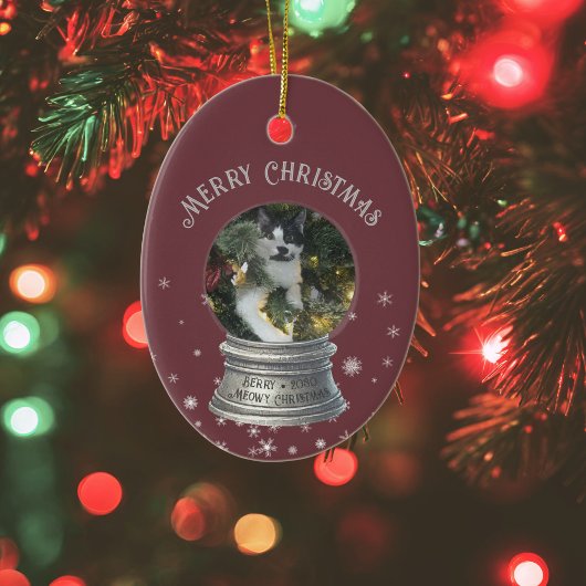 Décoration En Céramique Photo Red Snowglobe Snowflon