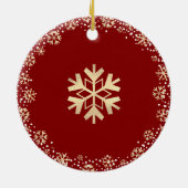 Décoration En Céramique Photo Remerciement Grateful Snowflake Holiday (Dos)