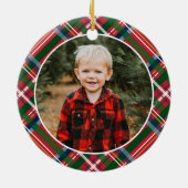Décoration En Céramique Photo traditionnelle de Noël Plaid (Dos)