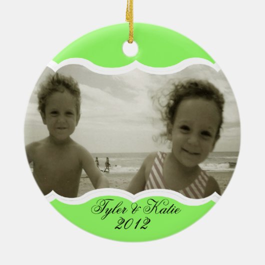 Décoration En Céramique Photo Twin Bright Green (Dos)
