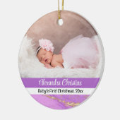 Décoration En Céramique Photo Violet double face 2 photo Baby First (Gauche)