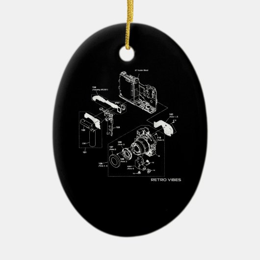 Décoration En Céramique Photographie Caméra Vibes (Devant)