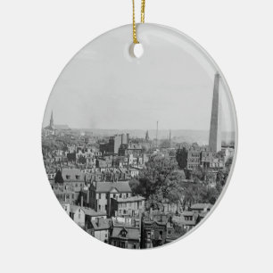 Décoration En Céramique Photographie vintage de Charlestown Massachusetts