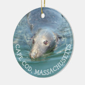 Décoration En Céramique Photos de Cape Cod à double face Noël (Gauche)