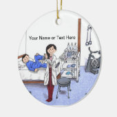 Décoration En Céramique Physique, cheveux noirs longs (Gauche)