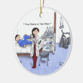 Décoration En Céramique Physique, cheveux noirs longs (Gauche)