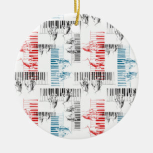 Décoration En Céramique Pianiste mains motif