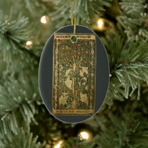 Décoration En Céramique Pic vert par William Morris, Art textile vintage