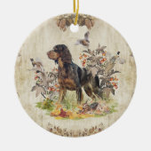 Décoration En Céramique Picardy Spaniel, chasse aux oiseaux (Devant)