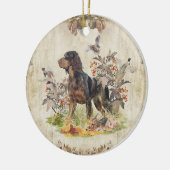 Décoration En Céramique Picardy Spaniel, chasse aux oiseaux (Gauche)