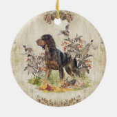 Décoration En Céramique Picardy Spaniel, chasse aux oiseaux (Dos)