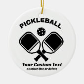 Décoration En Céramique Pickleball Club Pickleball Paddle & Ball Custom (Devant)