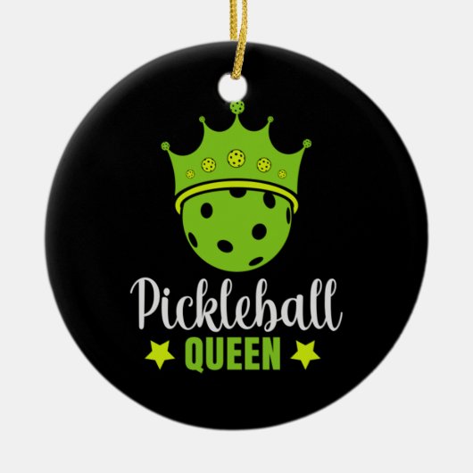 Décoration En Céramique Pickleball Queen Funny Pickball Ball Queen (Devant)