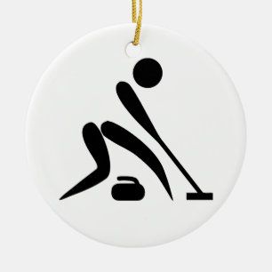 Décoration En Céramique Pictogramme de curling