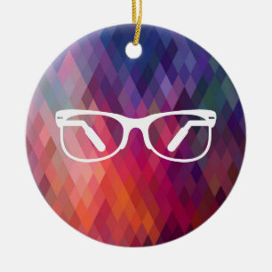 Décoration En Céramique Pictographe de fonctions de lunettes
