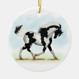 Décoration En Céramique Piebald Overo Pinto Horse