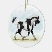 Décoration En Céramique Piebald Overo Pinto Horse (Gauche)