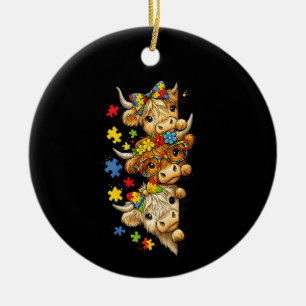 Décoration En Céramique Pièce de puzzle de sensibilisation à l'autisme de 