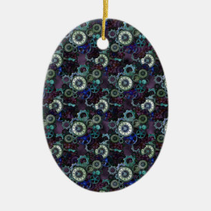 Décoration En Céramique pièces de montre steampunk - imprimé violet par Le