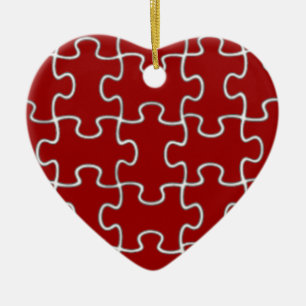 Décoration En Céramique pièces de puzzle couleur