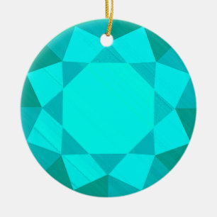 Décoration En Céramique Pierre à perches d'Aquamarine / Image graphique de