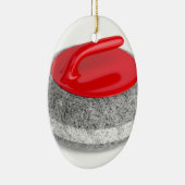 Décoration En Céramique Pierre de curling sur blanc (Droite)