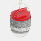 Décoration En Céramique Pierre de curling sur blanc (Gauche)