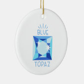 Décoration En Céramique Pierre d'oiseau bleu Topaz (Droite)