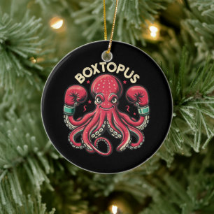 Décoration En Céramique Pieuvre Boxeuse - Boxtopus