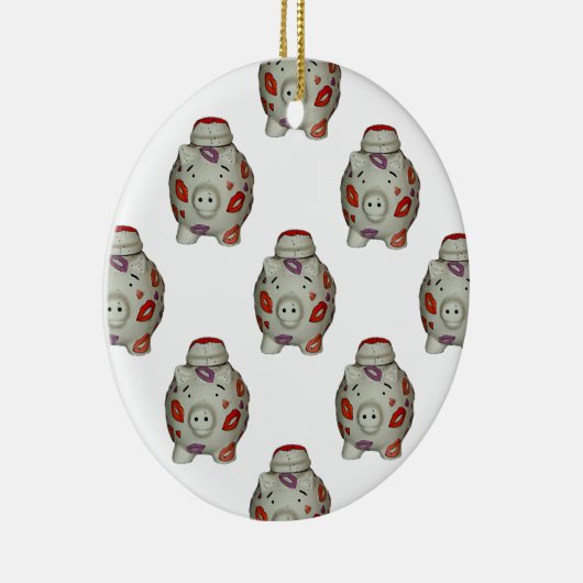 Décoration En Céramique Pig adorable rouge à lèvres (Droite)