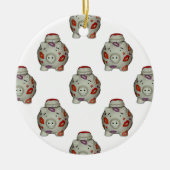 Décoration En Céramique Pig adorable rouge à lèvres (Devant)