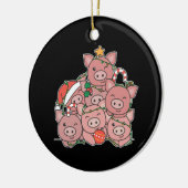 Décoration En Céramique Pig Christmas Tree Funny Animal Christmas (Gauche)
